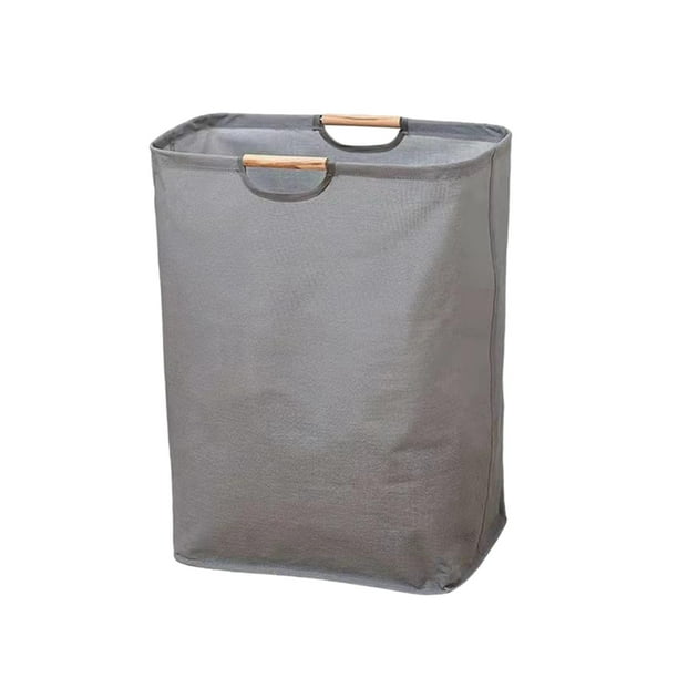 Cesto para la ropa sucia, cesta de almacenamiento con asas para hotel, lavandería Gris