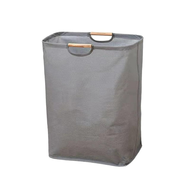 Cesto para la ropa sucia, cesta de almacenamiento con asas para hotel, lavandería Gris