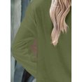 thumbnail image 4 of Women Long Sleeve Solid Color V Neck Cropped T Shirts Crop Tops, 4 of 4