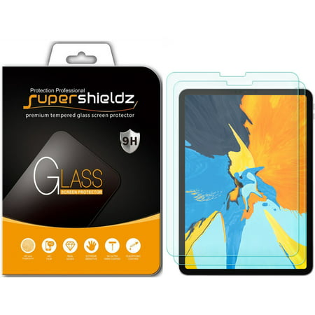 [2-Pack] Supershieldz for Apple iPad Pro 11 inch Tempered Glass Screen Protector,   Anti-Scratch, Anti-Fingerprint, Bubble (Best Anti Glare Screen Protector Ipad Pro)