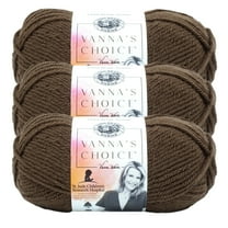Lion Brand Yarn Vanna's Choice Chocolate Medium Acrylic Yarn 3 Pack