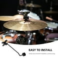 thumbnail image 3 of AURARMLET Metal Cymbal Stand Holder WallMounted Display Rack Sleek Black Hooks Adjustable 1 Set, 3 of 8