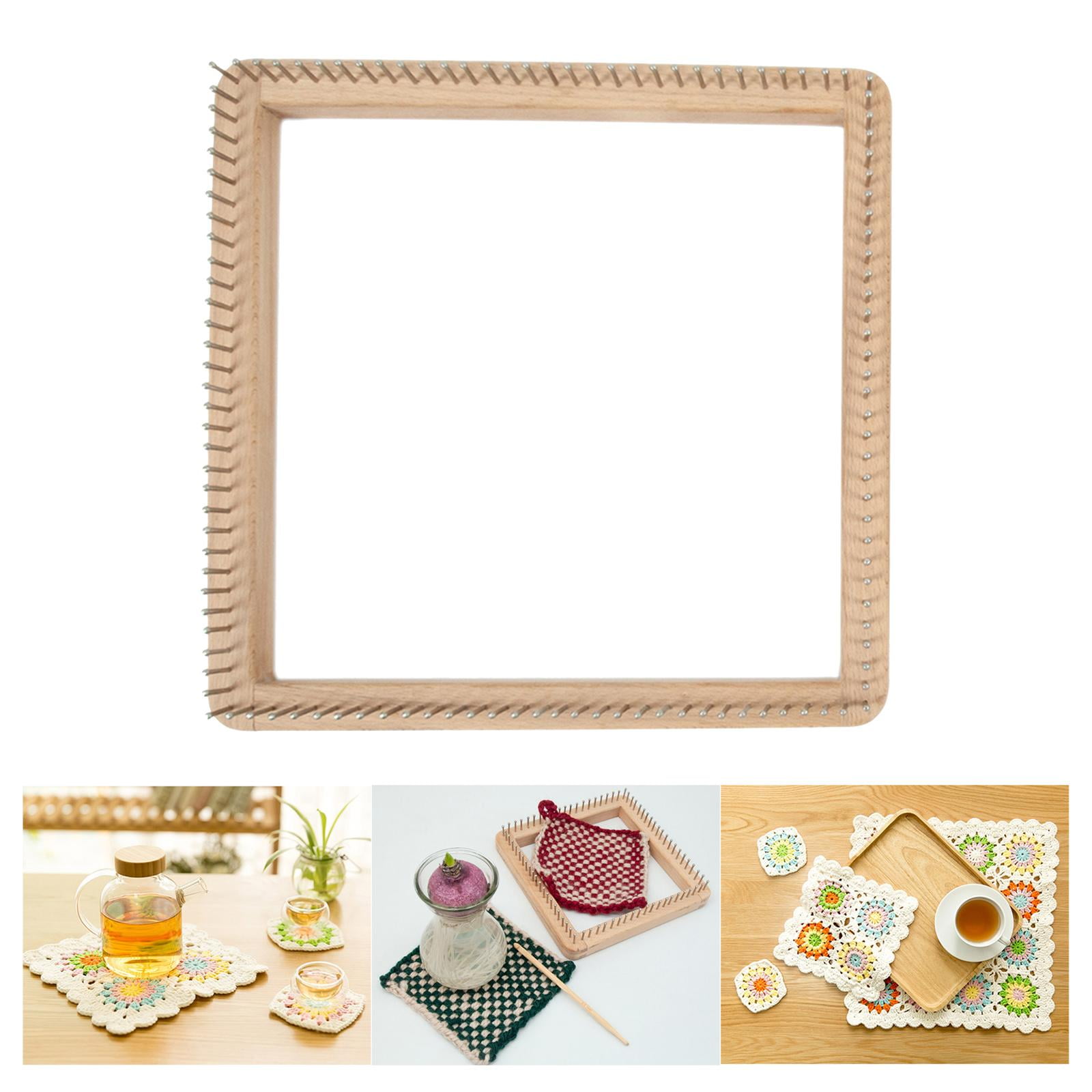 2Pcs Handmade Knitting Loom Board DIY Wooden Needlework Handcrafts Supplies