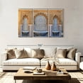 thumbnail image 2 of Elephant Stock Moroccan Mausoleum Fountain Wall Art - Horizontal Multi Panel Canvas - Living Room Wall Decor - Architecture Multi Panel - Brown And Beige Decor - 74" x 48", 2 of 8
