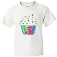 thumbnail image 3 of Inktastic 5th Birthday cupcake Youth T-Shirt, 3 of 5