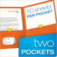 thumbnail image 2 of Twin Pocket Folders, Letter Size, Orange, 25 per Box (57510EE), Twin pockets hold 50 sheets each By Oxford, 2 of 6
