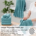 18 Pcs Towel Set Turquoise Woven Multi-Use Bathroom Spa Gym Towels ...