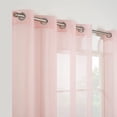 thumbnail image 3 of ECLIPSE Kiara Modern Sheer Voile Light Filtering Grommet Window Curtains for Bedroom (2 Panels), 54 in x 63 in, Blush Pink, 3 of 7