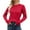 Rouge, variante sur Chandails Classiques en Tricot Torsadé pour Femmes Manches Longues Légers Chandail-Over Doux Habillé Décontracté Automne Basiques Bleu Clair, P