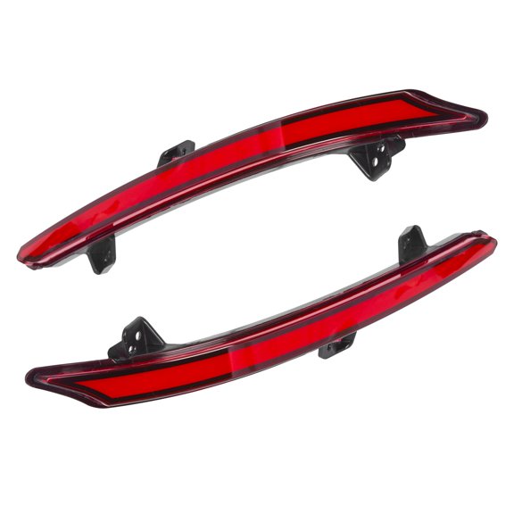 Xotic Tech Red LED Rear Bumper Reflector Brake Tail Lights w/ Sequential Turn Signal, Compatible with Honda Accord 2018-2021 (OE part #33505-TVA-A01, 33555-TVA-A01)