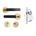 thumbnail image 1 of Door Lock, Tuya Biometric Fingerprint Smart Door Lock Password Electronic Digital Lock Keyless Entry Door Knobs Lock For Bedroom Home ,Easy to Install, 1 of 7