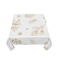 thumbnail image 4 of YFYANG Square Polyester Table Cloth, 60" x 60" Reusable Table Cover Kitchen Dining Room Pine Branches Snowflake Pattern Decorative Tablecloths for Tables of 2-4 People, 4 of 8
