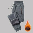 thumbnail image 2 of zaveiop Warm Fleece Joggers Pants Workout Track Sherpa Lined Sweatpants (Grey, XXXXXL), 2 of 5