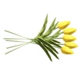 thumbnail image 3 of Mini flor artificial oficina en casa decoración floral fiesta de boda decorativa PU flor falsa, rosa claro 5 piezas Speravity ZHF0582-05B, 3 of 6