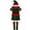 Dark Green1, variant on Girls Christmas Elf 4-Piece Tutu Set Velvet Tulle Dress with Hat Striped Socks Elf Shoe Covers Festive Holiday Outfit for Kids Carnival Party Dress Up(Green,7-8 Years)