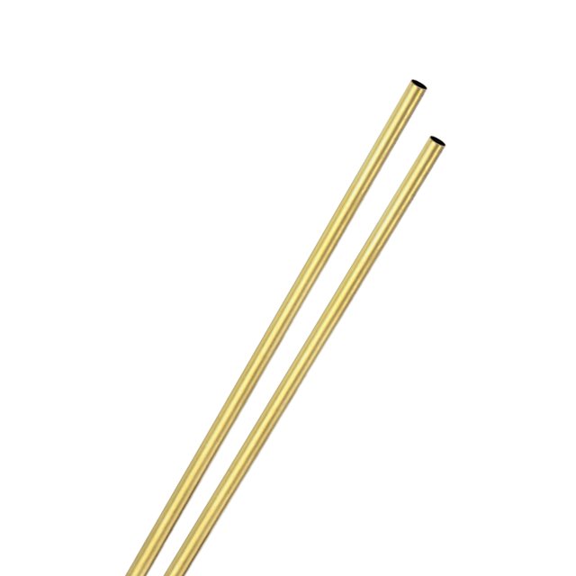 Tubo redondo de latón Uxcell de 2 piezas de 300 mm, 3.6 mm ID 4 mm OD, tubería de acero inoxidable sin costura para construcción/mecanizado/manualidades
