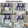 thumbnail image 6 of Purple Black Geometric Swag Curtain Valance for Windows, Abstract Patchwork Window Treatments Short Swag Topper for Kitchen Windows Bathroom Bedroom, 36"x36", 6 of 8