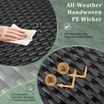 thumbnail image 4 of Hassch 20.8" Square Patio Rattan Side Table with Storage, 27-Gallon Outdoor Wicker Table with Lift-Off Lid, Multi-Functional Deck Organizer, Easy to Assemble, Black, 4 of 9