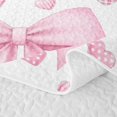 thumbnail image 5 of Erosebridal Teens Cute Love Heart Bowtie Twin Quilt Set,Girls Geometric Plaid Polka Dots Twin Coverlet Set, 5 of 7