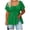 Green, variant on Womens Plus Size Tops Square Neck Batwing Sleeve Blouse Babydoll Ruffle Peplum Smocked Cute Top L-5XL