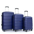 Travelhouse 3 Piece Hardside Luggage Sets Hardshell Durable Lightweight