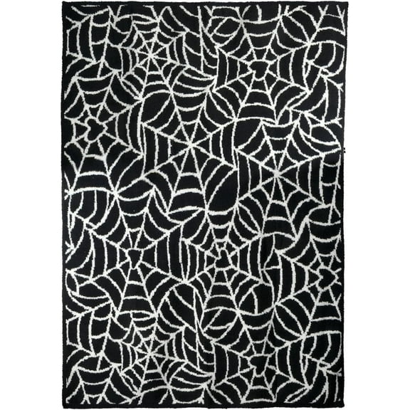 Ashland 50" x 60" Black Web Throw Blanket Halloween Blanket for Home Decor