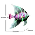 thumbnail image 2 of SDJMa Metal Fish Wall Art Outdoor Decor Hanging Wall Art Decor Fish Wall Hanging Decoration Metal Fish Wall Decor Hanging Glass Garden Decorations for Patio, Deck or Bathroom, 2 of 8