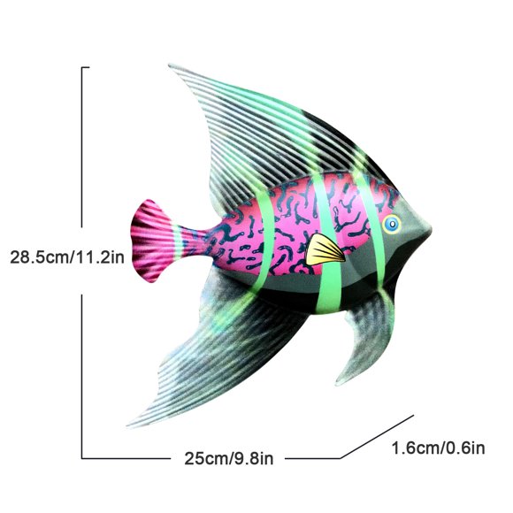 Leutsin Fish Metal Art Wall Decoration Living Room Bedroom Home Decoration