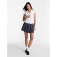 thumbnail image 2 of No Boundaries Pleated Woven Mini Skirt, Women's XXS-XXL, 2 of 5