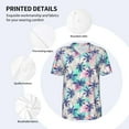 thumbnail image 4 of Balery Palm Leaves Baseball Jersey for Men Casual Button Down Shirts Short Sleeve Active Team Sports Uniform-XX-Large, 4 of 9