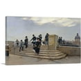 thumbnail image 1 of ARTCANVAS A Windy Day On The Pont Des Arts Canvas Art Print by Jean Beraud - Size: 26" x 18" (0.75" Deep), 1 of 9