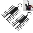 thumbnail image 1 of Tie Storage Hanger, Space Saving 2PCS Black 360 Rotating Hook Plastic Tie Rack 20 Ties Capacity  for Wardrobe Closet, 1 of 7