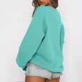 thumbnail image 3 of Resicozy Crewneck Sweatshirt for Women Fall Oversized Sweatshirt Vintage Solid Color Pullover Loose Fit Cute Y2K Hoodie Mint Green S, 3 of 4