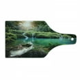 thumbnail image 1 of Lake Forest Cutting Board, Guatemala Evergreen Forest and Pure Lake Scenery Meditation Sunrise, Decorative Tempered Glass Cutting and Serving Board, in 3 Sizes, by Ambesonne, 1 of 2