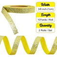 thumbnail image 2 of 2 Rolls Pearlescent Glitter Ribbon, Sparkling Metallic Ribbon Roll for Christmas Halloween Valentine's Decor, DIY Crafts Wrapping Ornaments Party Supplies (10yds/roll), 2 of 6