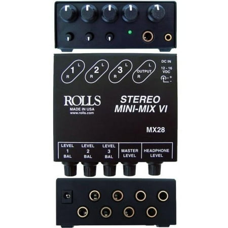 UPC: 0675889002805 | Rolls Mini-Mix VI MX28 Audio Mixer
