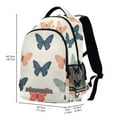 thumbnail image 2 of FORMRS Unisex Backpack Elementary School Travel Bookbag with Reflective Stripes, Orange Butterflies, 2 of 7