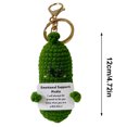 thumbnail image 2 of Llavero Lindo muñeco de punto de pepinillo tejido a mano de apoyo emocional (pepino), 2 of 3