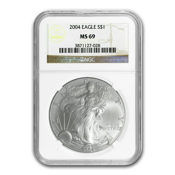 2004 American Silver Eagle MS-69 NGC