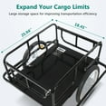 Sefzone Foldable Bike Cargo Trailer, Bike Wagon Trailer with Hitch