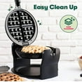 BELLA 13591 Classic Rotating Belgian Waffle Maker, Pro Black