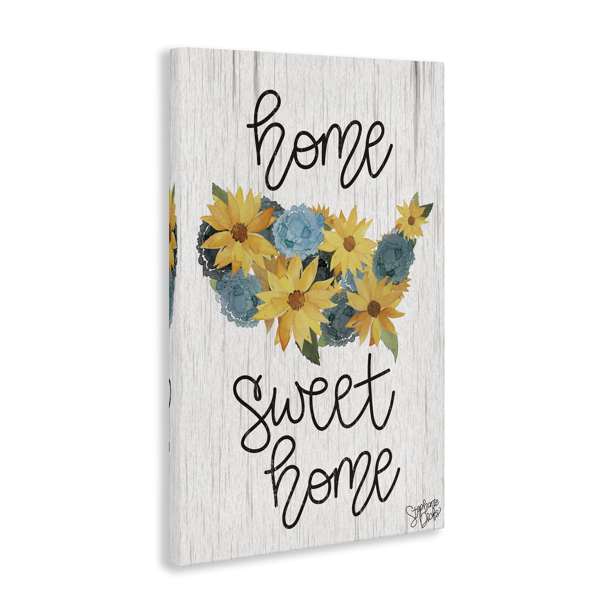 Stupell Industries Floral Americana Phrase Plants & Flowers Painting Wrapped Canvas Art Print Wall Art, 16 x 24