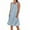 Light Blue, variant on WQQZJJ Women's Summer Casual Dresses Cotton Linen Crew Neck Sleeveless Tank Dress Loose Sundress with Pocket