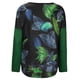 thumbnail image 5 of Top de manga larga con cuello en V y encaje con estampado de hojas y flores para mujer Fridja  hkj4374, 5 of 8
