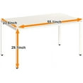 thumbnail image 4 of SOGES 55 inches Large Office Desk Writing Desk Computer Desk White, 4 of 4