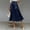 Navy Blue, variant on Morttic Women's Elegant Solid Color Silky Satin A-Line Midi Skirt – High Waist Flowy Swing Skirt with Hidden Side Pockets Black,S