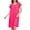 Hot Pink, variant on Womens Satin Ruffle Sleeve Nightgown Loose Fit Round Neck Silk Feel Sleep Dress Casual Comfy Soft House Dress Plus Size Loungewear