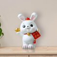 thumbnail image 3 of Rabbit Piggy Bank Figurine Desktop Decoration Porch Ornament Rabbit Statues Resin Rabbit Bunny Figurines Option 2, 3 of 9