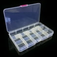 thumbnail image 2 of 15 Slots Adjustable Plastic Fishing Lure Hook Tackle Box Storage Case Organizer, 2 of 8