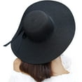thumbnail image 2 of Womens Wide Brim Straw Sun Hat Floppy Foldable Roll Up Cap Upf 50+ Summer Beach Hats, 2 of 2